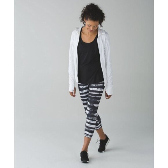 Lululemon Wunder Under Crop II *Full-On Luon 4 Shady Palms Banana Leaf Gingham - Picture 7 of 11